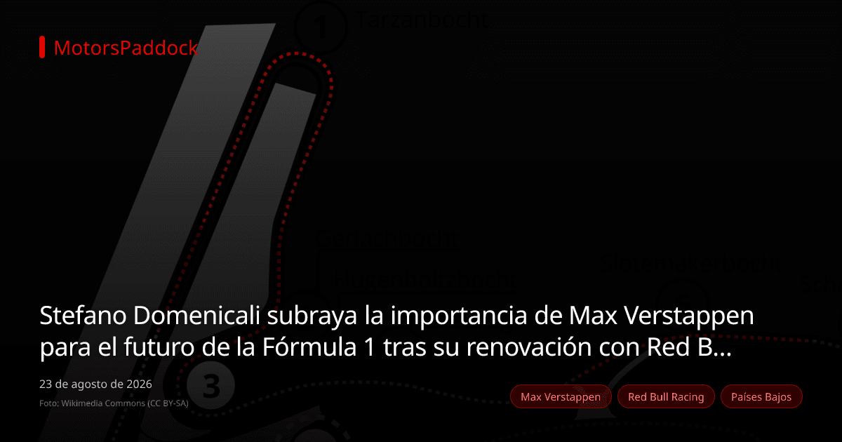 Stefano Domenicali subraya la importancia de Max Verstappen para el futuro de la Fórmula 1 tras su renovación con Red Bull