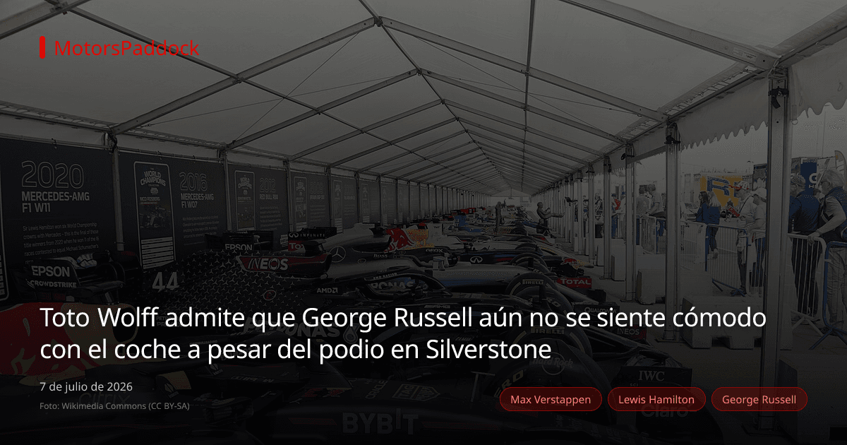 Toto Wolff admite que George Russell aún no se siente cómodo con el coche a pesar del podio en Silverstone