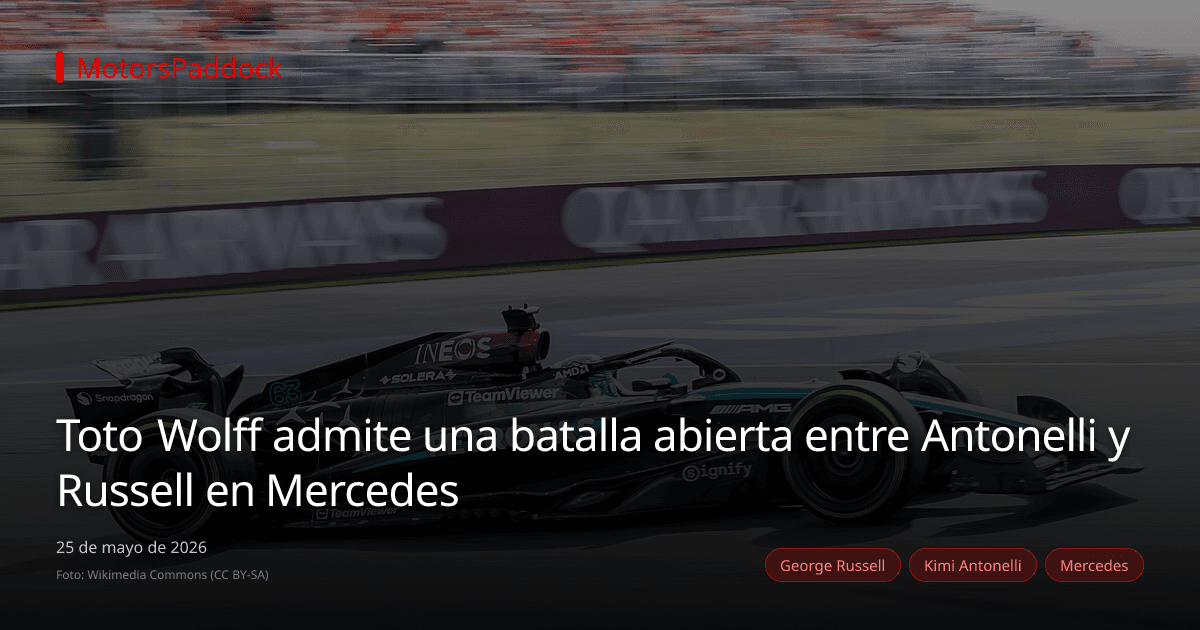 Toto Wolff admite una batalla abierta entre Antonelli y Russell en Mercedes