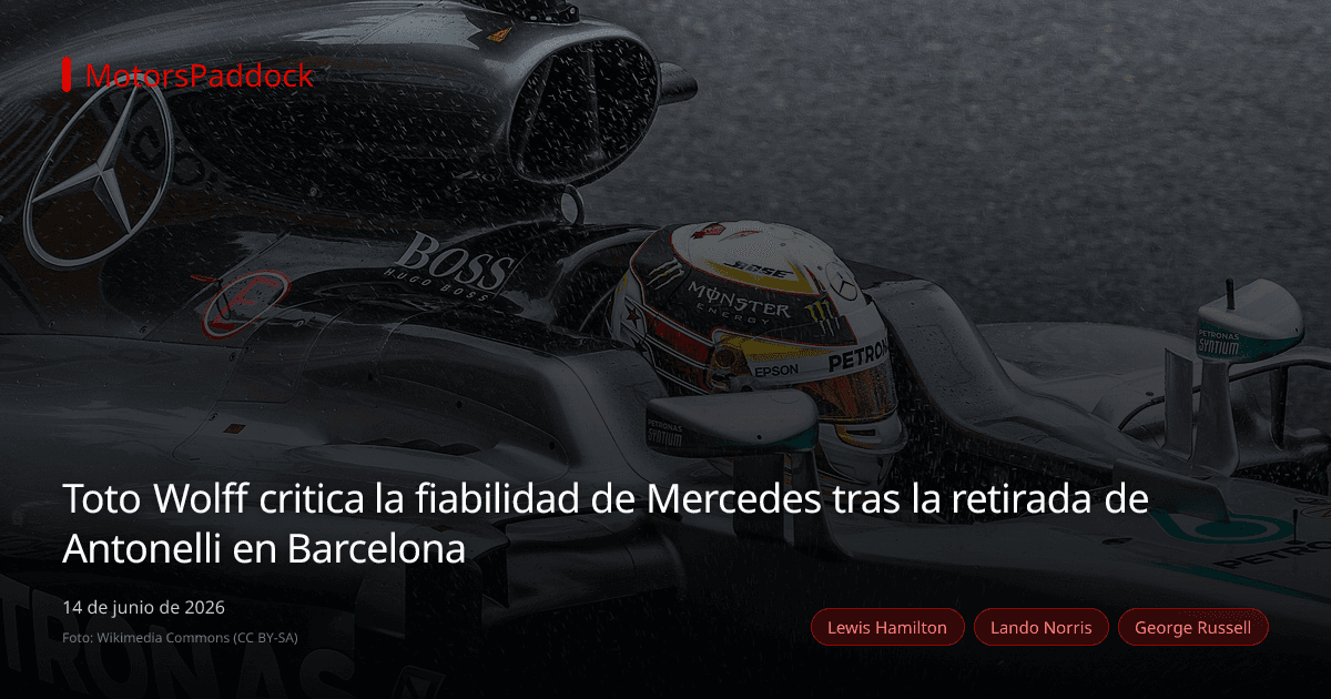Toto Wolff critica la fiabilidad de Mercedes tras la retirada de Antonelli en Barcelona