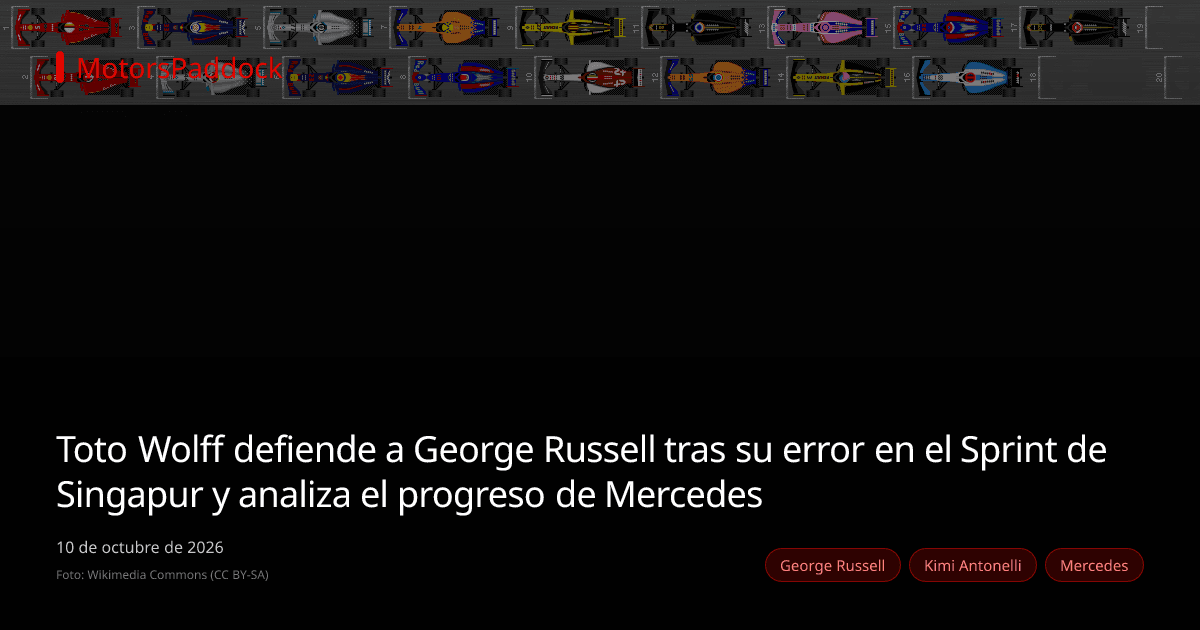 Toto Wolff defiende a George Russell tras su error en el Sprint de Singapur y analiza el progreso de Mercedes