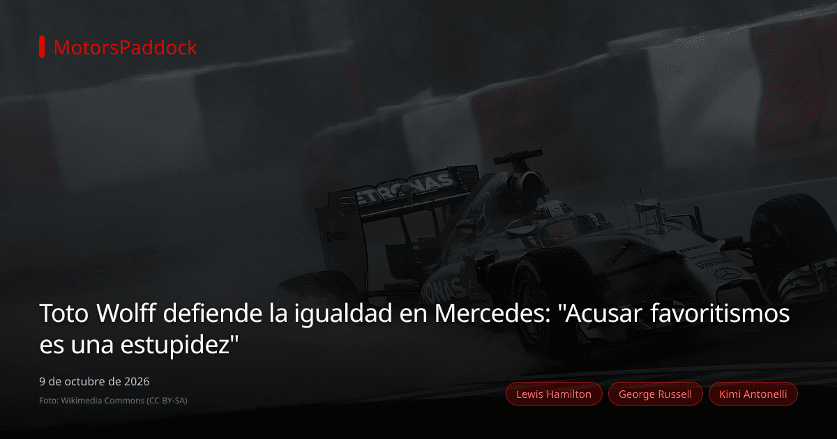 Toto Wolff defiende la igualdad en Mercedes: "Acusar favoritismos es una estupidez"
