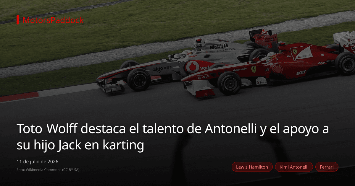 Toto Wolff destaca el talento de Antonelli y el apoyo a su hijo Jack en karting