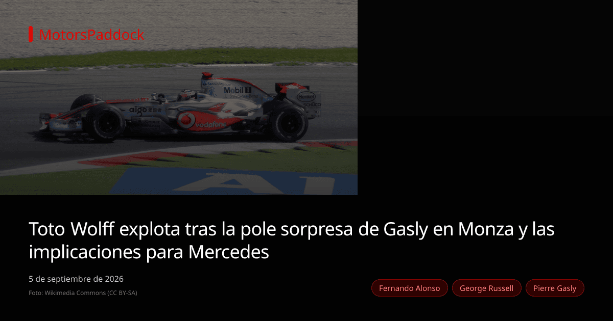 Toto Wolff explota tras la pole sorpresa de Gasly en Monza y las implicaciones para Mercedes