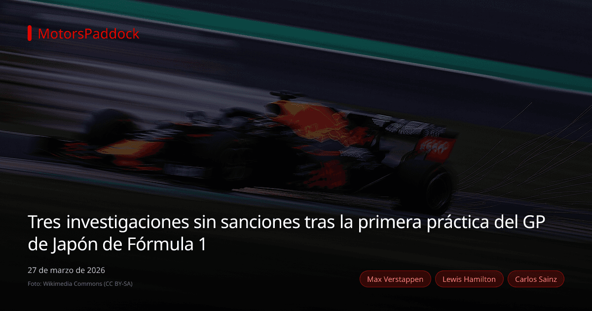 Tres investigaciones sin sanciones tras la primera práctica del GP de Japón de Fórmula 1