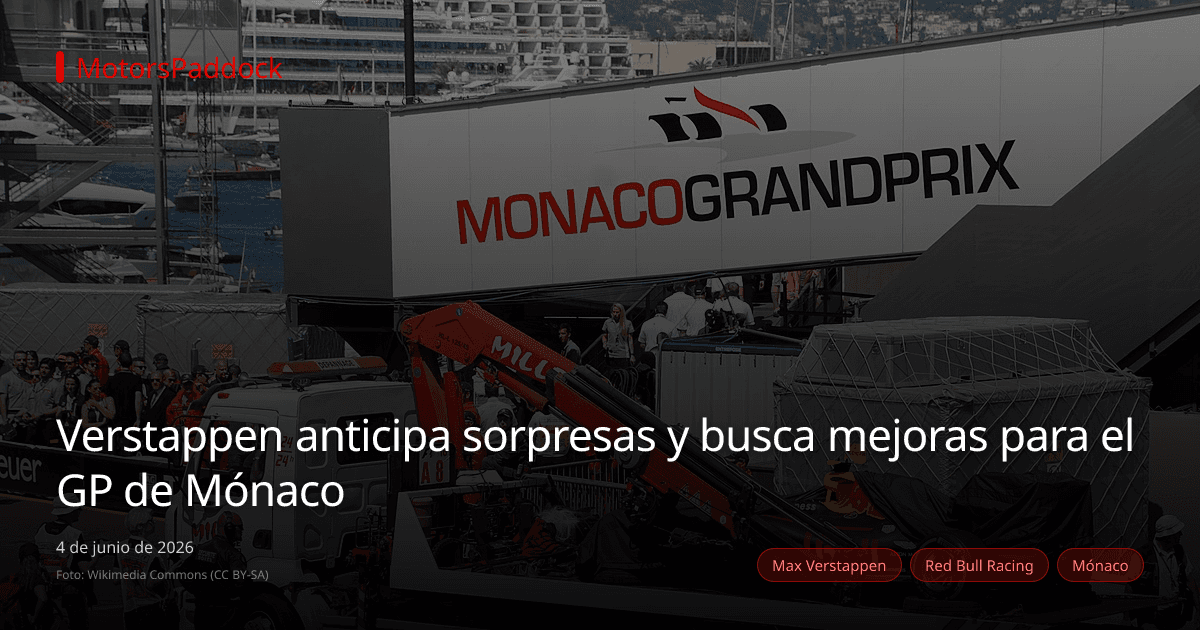 Verstappen anticipa sorpresas y busca mejoras para el GP de Mónaco