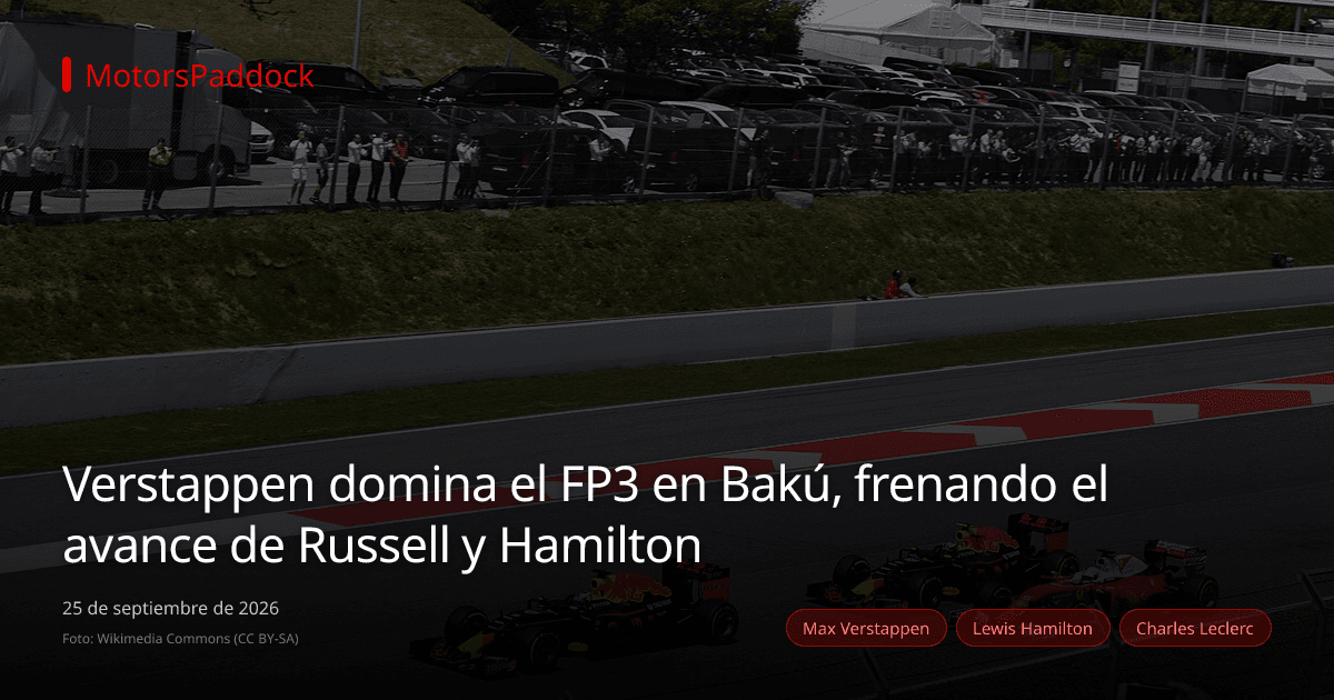 Verstappen domina el FP3 en Bakú, frenando el avance de Russell y Hamilton