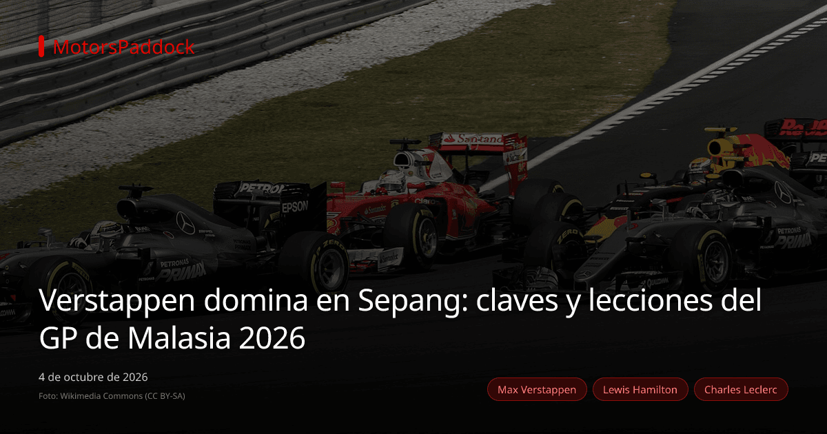 Verstappen domina en Sepang: claves y lecciones del GP de Malasia 2026