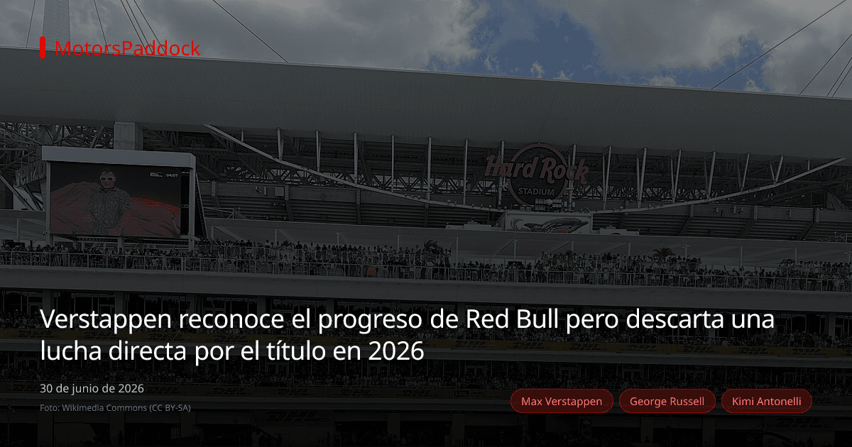 Verstappen reconoce el progreso de Red Bull pero descarta una lucha directa por el título en 2026