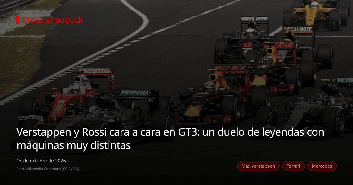 Verstappen y Rossi cara a cara en GT3: un duelo de leyendas con máquinas muy distintas