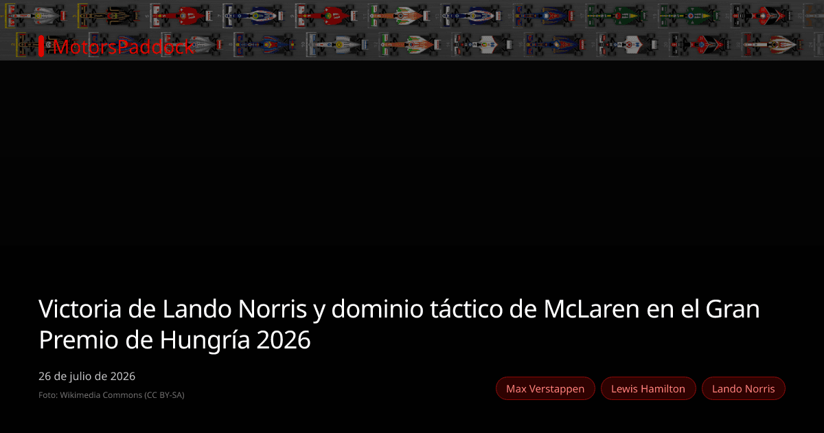 Victoria de Lando Norris y dominio táctico de McLaren en el Gran Premio de Hungría 2026