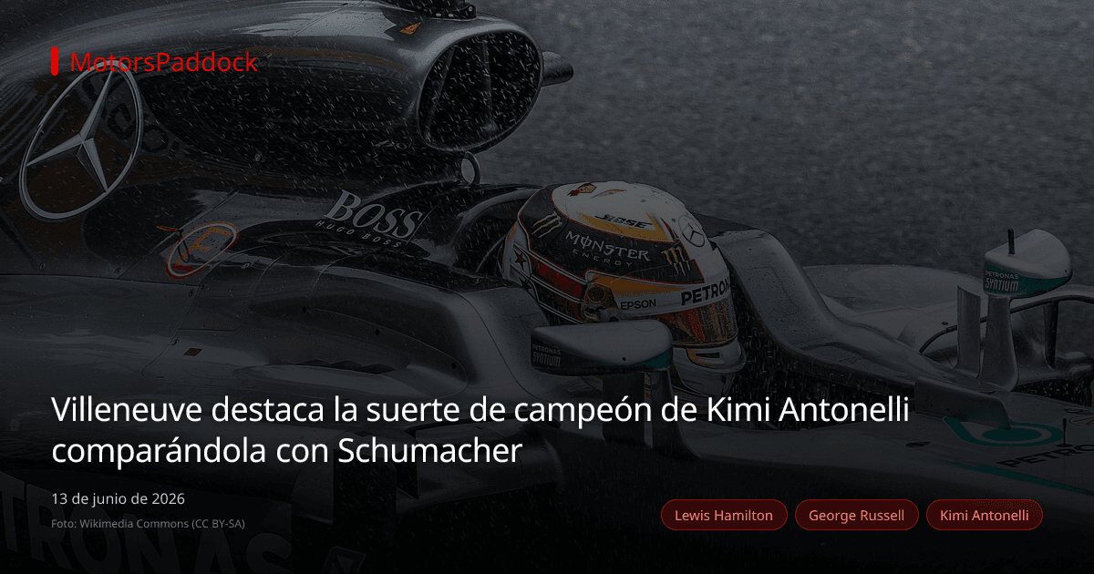 Villeneuve destaca la suerte de campeón de Kimi Antonelli comparándola con Schumacher