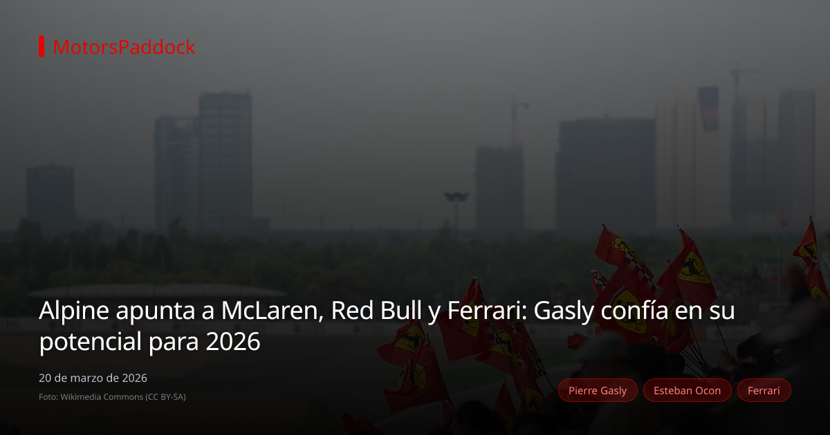 Alpine apunta a McLaren, Red Bull y Ferrari: Gasly confía en su potencial para 2026