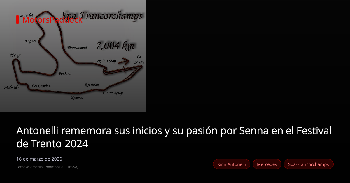 Antonelli rememora sus inicios y su pasión por Senna en el Festival de Trento 2024