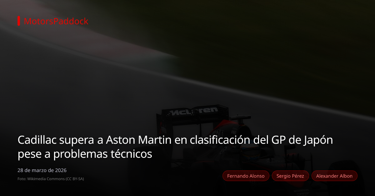 Cadillac supera a Aston Martin en clasificación del GP de Japón pese a problemas técnicos