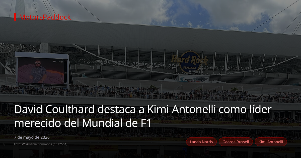 David Coulthard destaca a Kimi Antonelli como líder merecido del Mundial de F1
