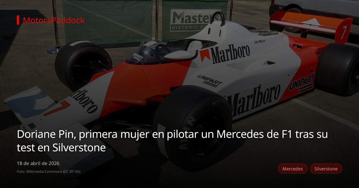 Doriane Pin, primera mujer en pilotar un Mercedes de F1 tras su test en Silverstone