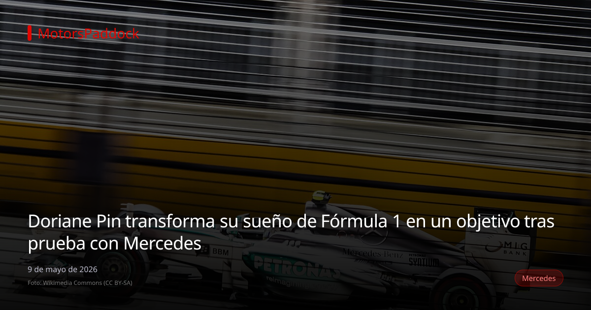 Doriane Pin transforma su sueño de Fórmula 1 en un objetivo tras prueba con Mercedes