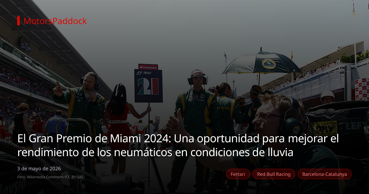 El Gran Premio de Miami 2024: Una oportunidad para mejorar el rendimiento de los neumáticos en condiciones de lluvia