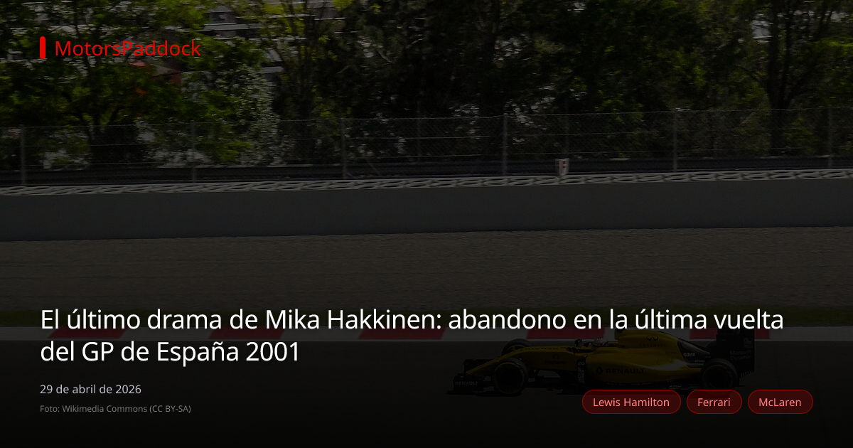 El último drama de Mika Hakkinen: abandono en la última vuelta del GP de España 2001
