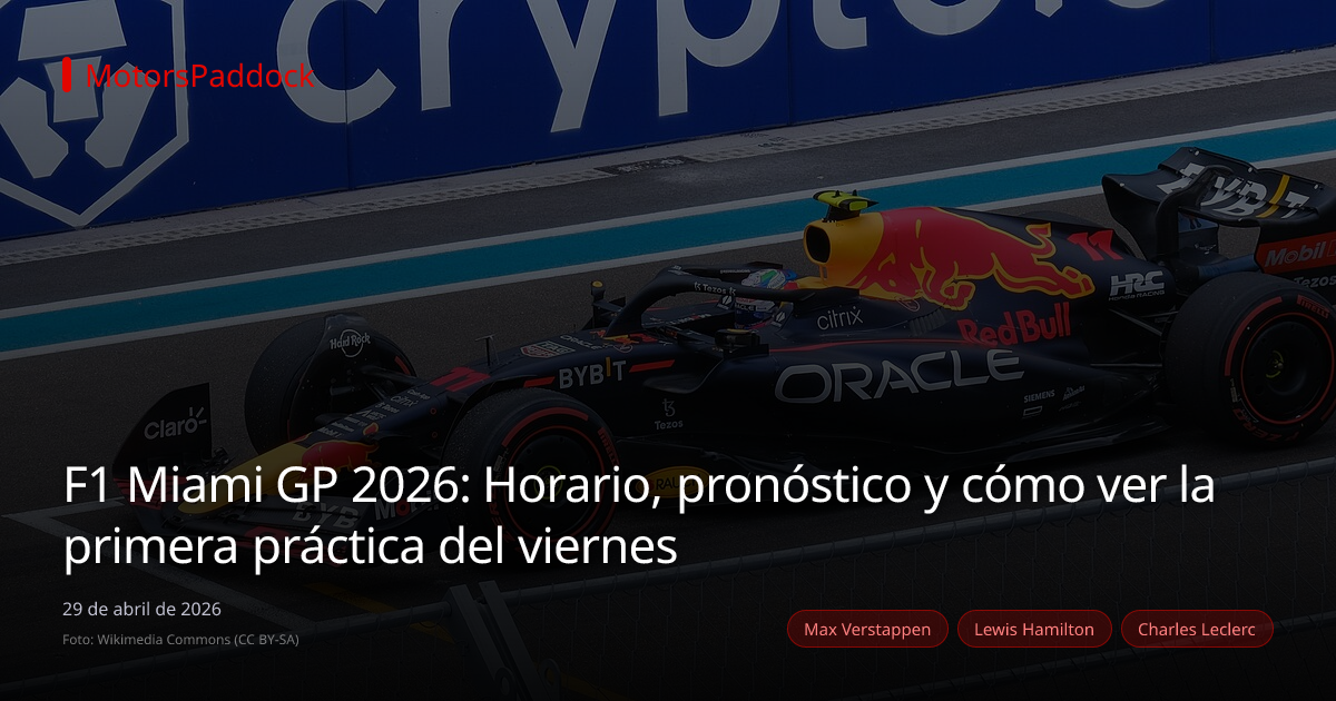 F1 Miami GP 2026: Horario, pronóstico y cómo ver la primera práctica del viernes