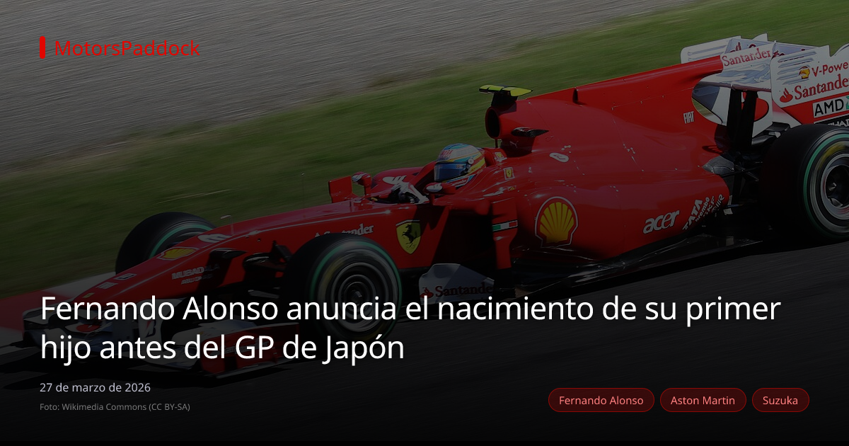 Fernando Alonso anuncia el nacimiento de su primer hijo antes del GP de Japón