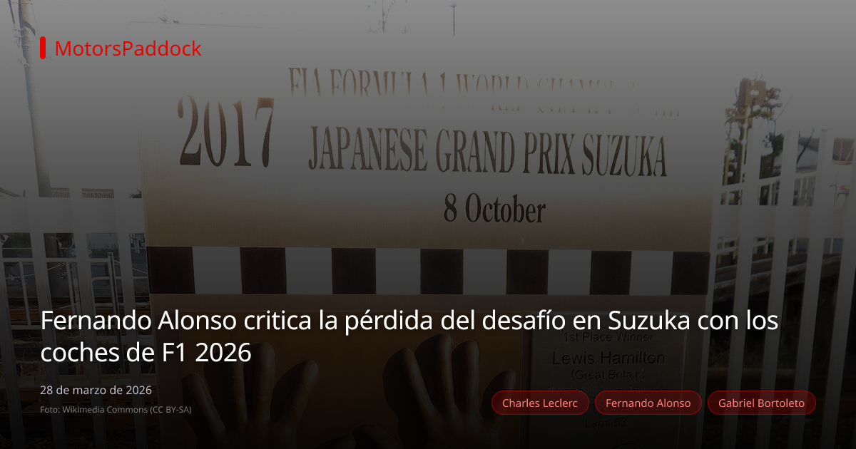 Fernando Alonso critica la pérdida del desafío en Suzuka con los coches de F1 2026