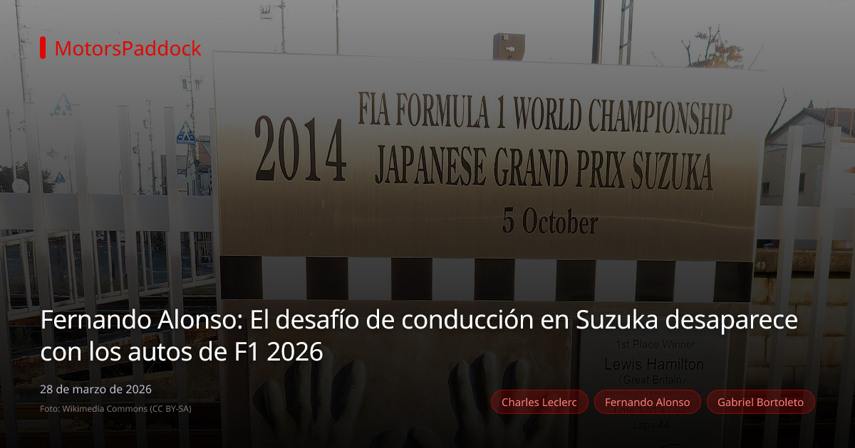 Fernando Alonso: El desafío de conducción en Suzuka desaparece con los autos de F1 2026