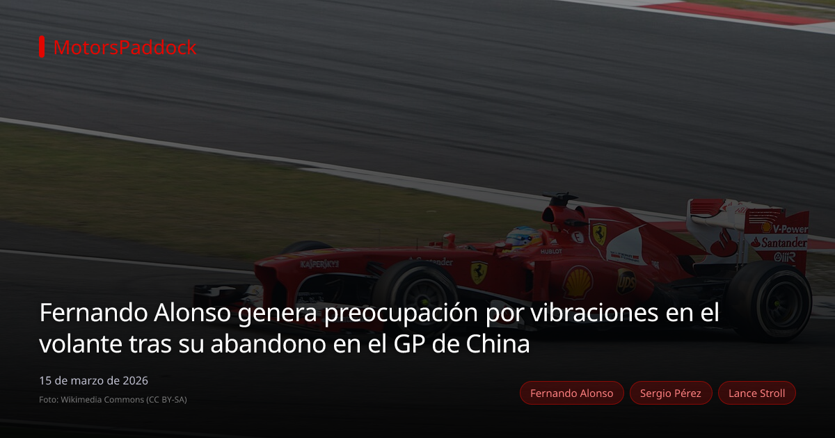 Fernando Alonso genera preocupación por vibraciones en el volante tras su abandono en el GP de China