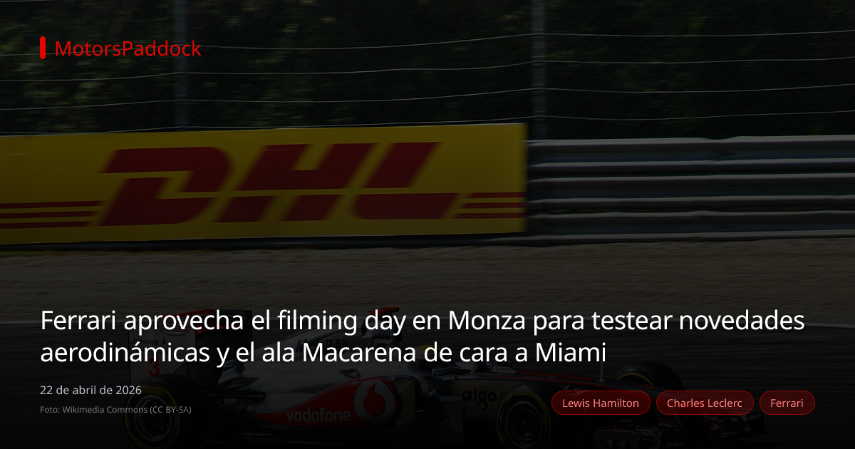 Ferrari aprovecha el filming day en Monza para testear novedades aerodinámicas y el ala Macarena de cara a Miami