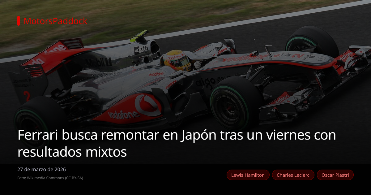 Ferrari busca remontar en Japón tras un viernes con resultados mixtos