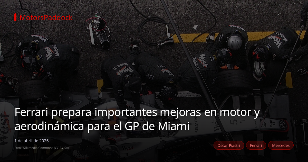 Ferrari prepara importantes mejoras en motor y aerodinámica para el GP de Miami