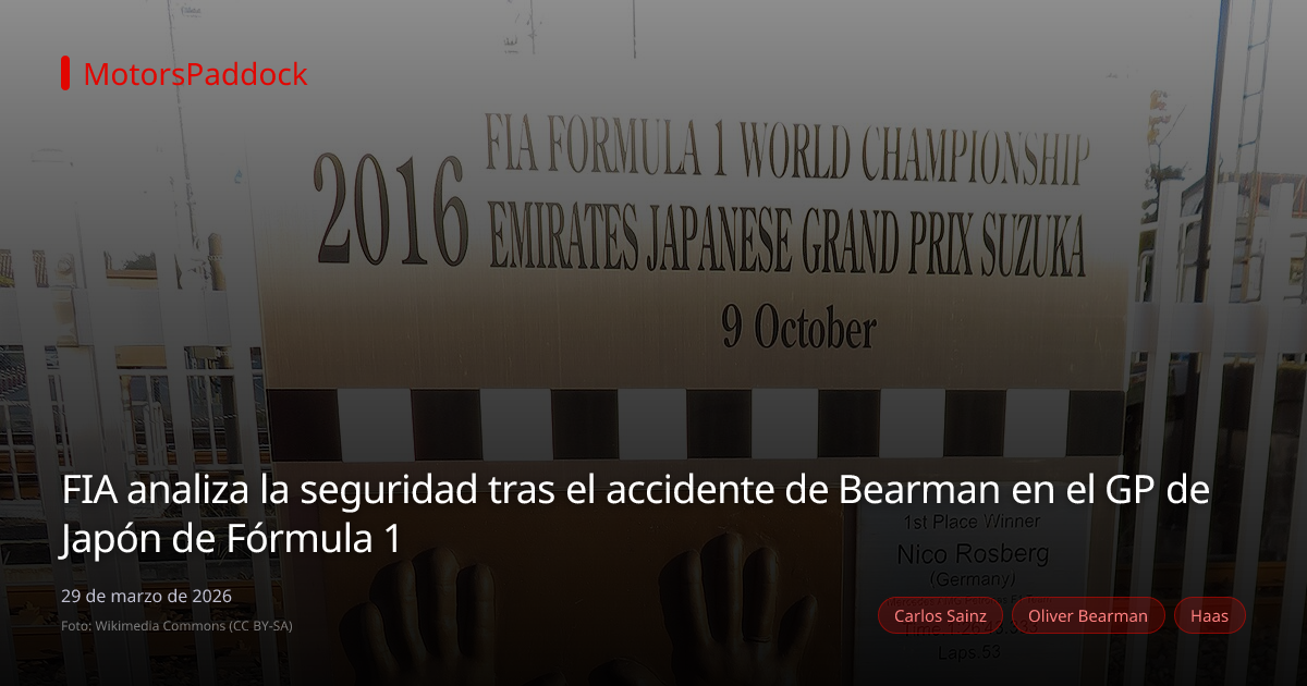 FIA analiza la seguridad tras el accidente de Bearman en el GP de Japón de Fórmula 1