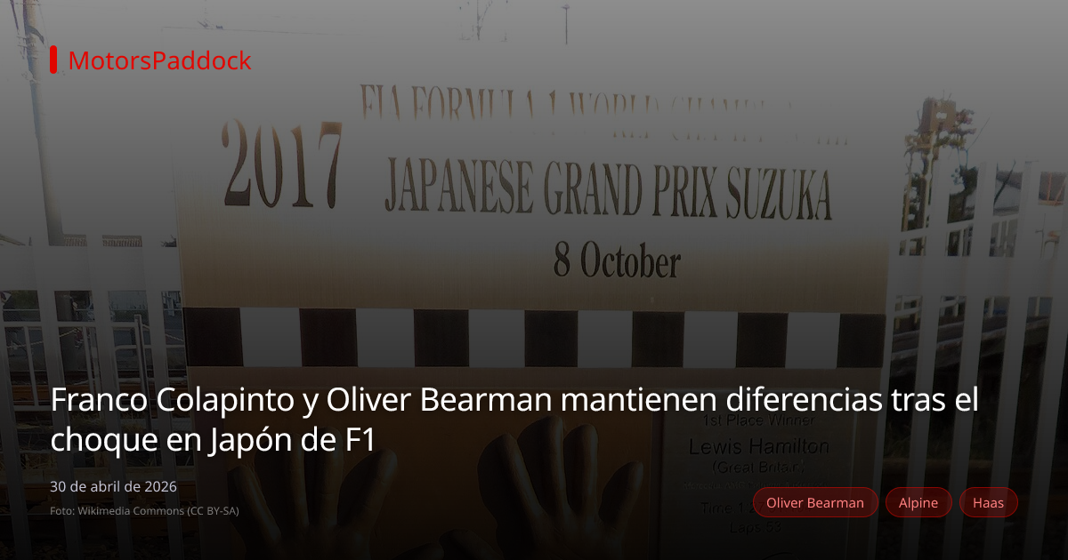 Franco Colapinto y Oliver Bearman mantienen diferencias tras el choque en Japón de F1