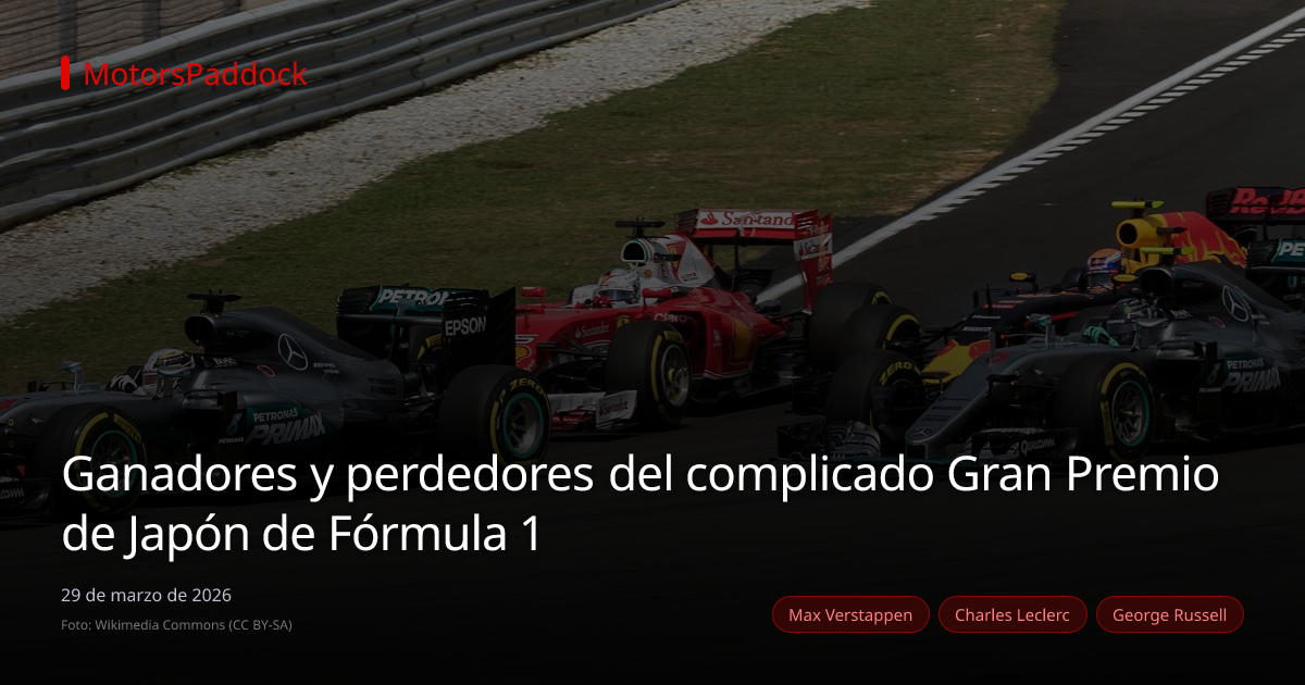 Ganadores y perdedores del complicado Gran Premio de Japón de Fórmula 1