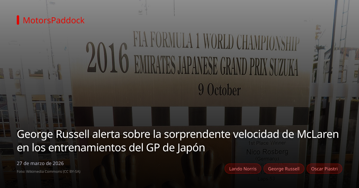 George Russell alerta sobre la sorprendente velocidad de McLaren en los entrenamientos del GP de Japón