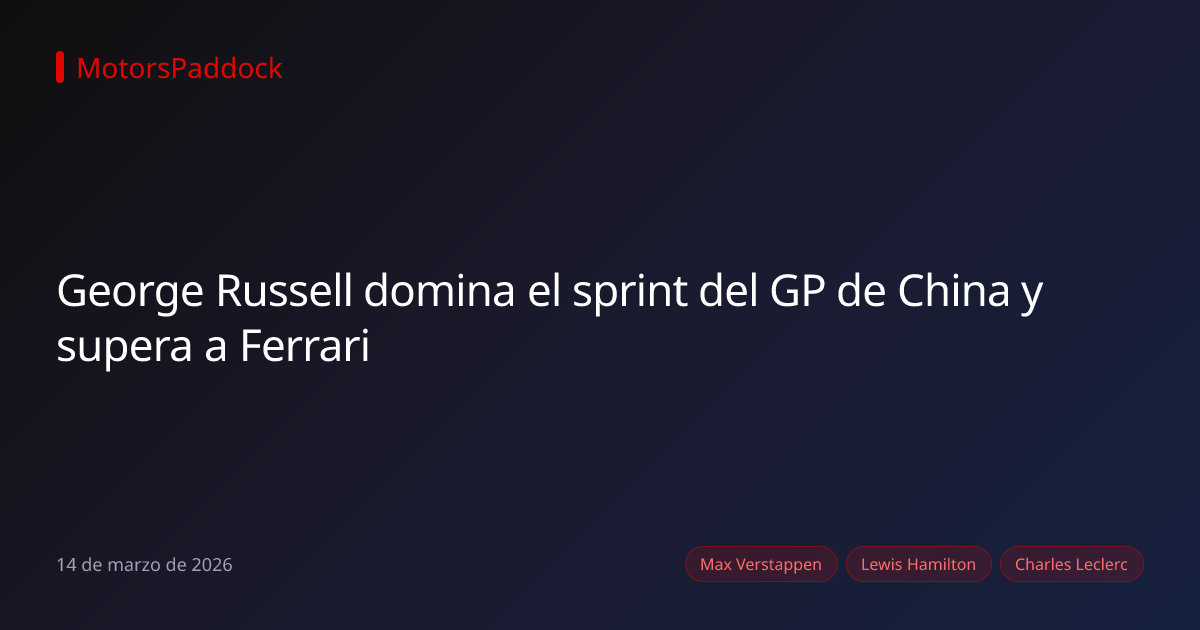George Russell domina el sprint del GP de China y supera a Ferrari