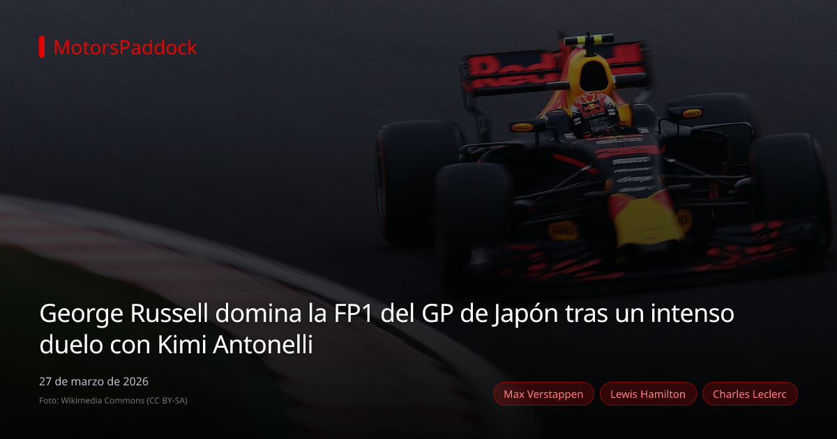 George Russell domina la FP1 del GP de Japón tras un intenso duelo con Kimi Antonelli