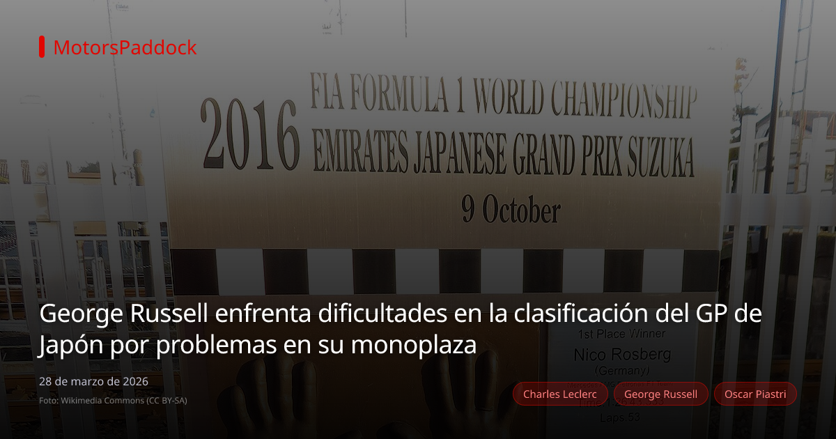George Russell enfrenta dificultades en la clasificación del GP de Japón por problemas en su monoplaza