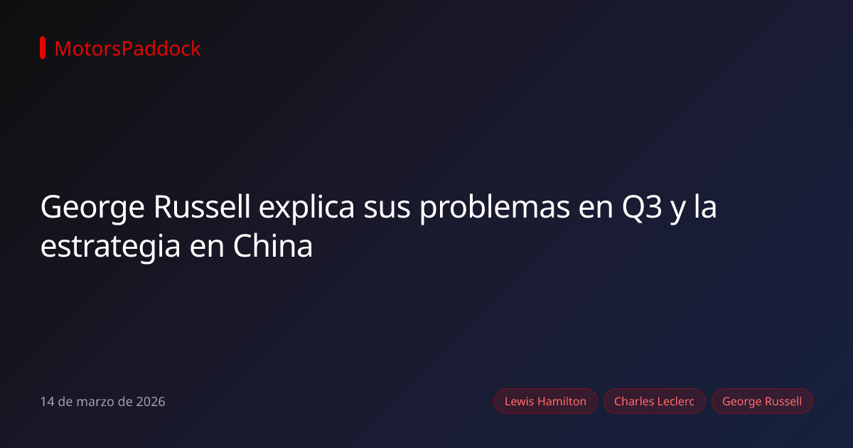 George Russell explica sus problemas en Q3 y la estrategia en China
