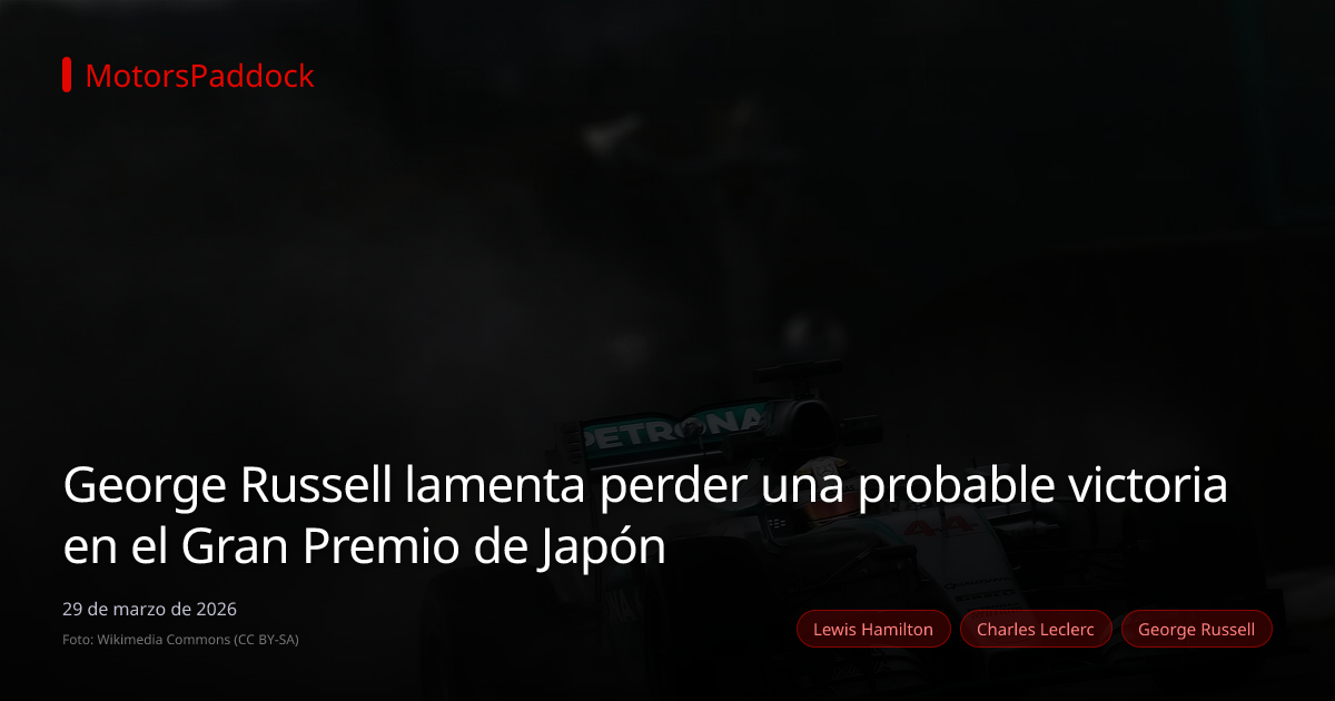 George Russell lamenta perder una probable victoria en el Gran Premio de Japón