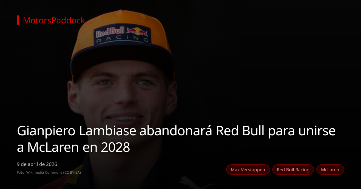 Gianpiero Lambiase abandonará Red Bull para unirse a McLaren en 2028