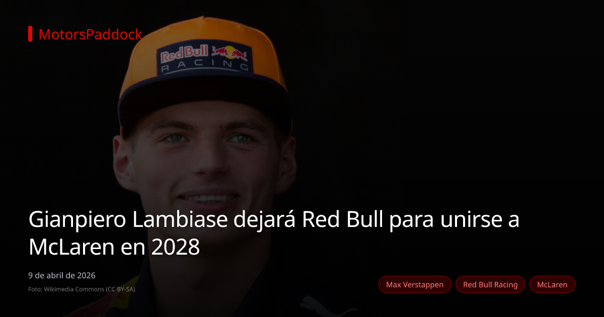 Gianpiero Lambiase dejará Red Bull para unirse a McLaren en 2028