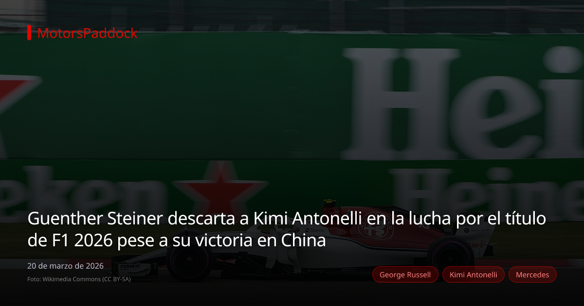 Guenther Steiner descarta a Kimi Antonelli en la lucha por el título de F1 2026 pese a su victoria en China