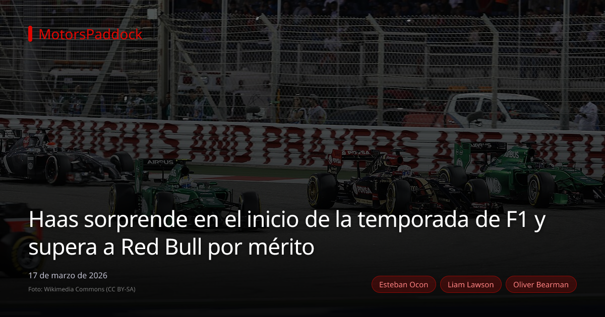 Haas sorprende en el inicio de la temporada de F1 y supera a Red Bull por mérito