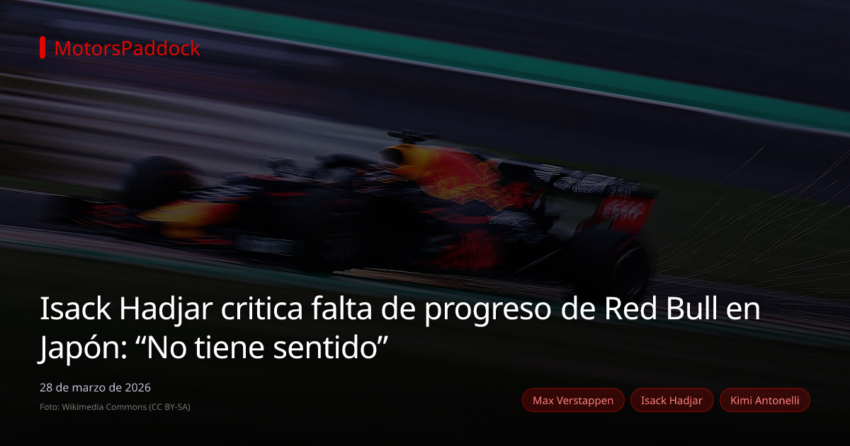 Isack Hadjar critica falta de progreso de Red Bull en Japón: “No tiene sentido”
