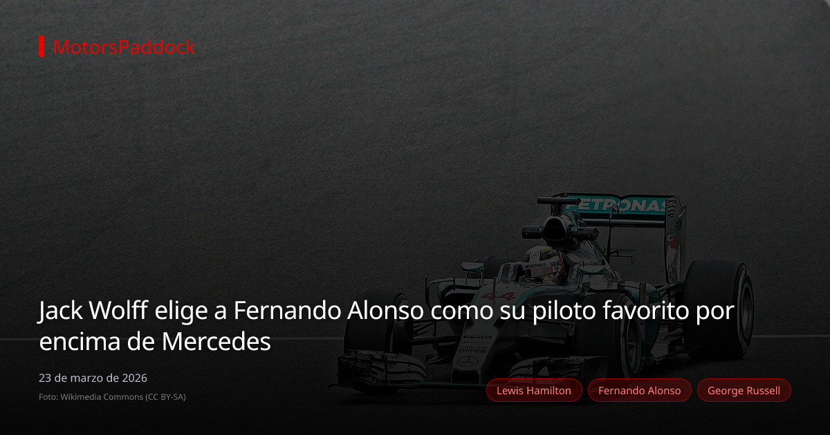 Jack Wolff elige a Fernando Alonso como su piloto favorito por encima de Mercedes