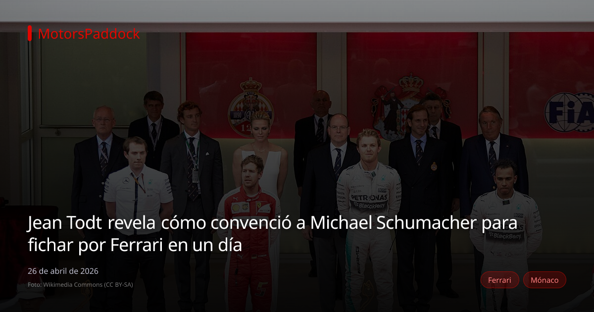 Jean Todt revela cómo convenció a Michael Schumacher para fichar por Ferrari en un día
