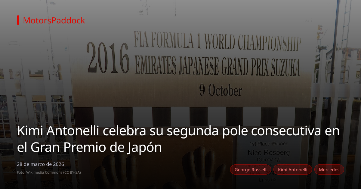 Kimi Antonelli celebra su segunda pole consecutiva en el Gran Premio de Japón