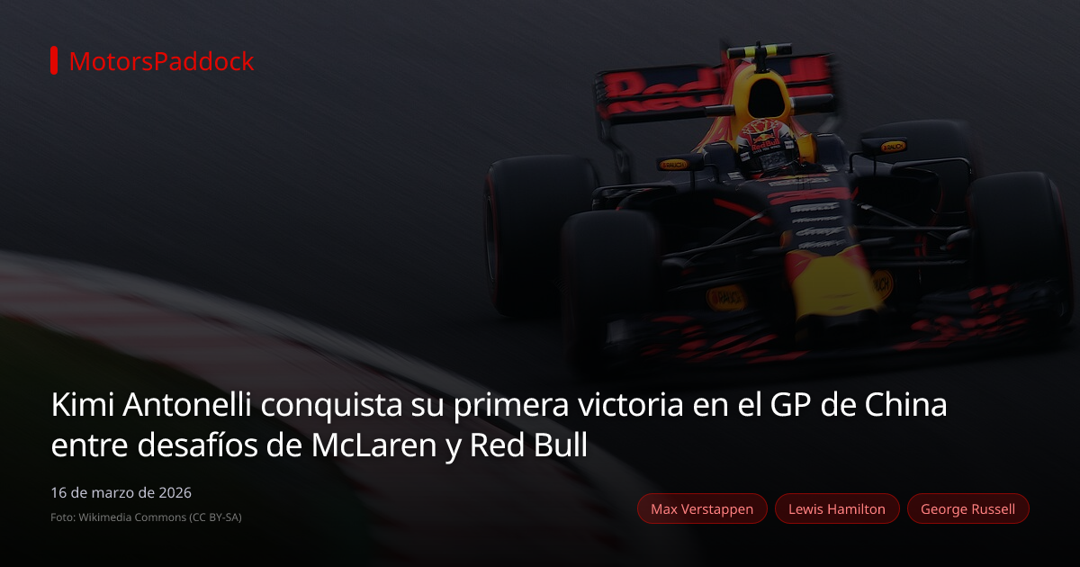 Kimi Antonelli conquista su primera victoria en el GP de China entre desafíos de McLaren y Red Bull